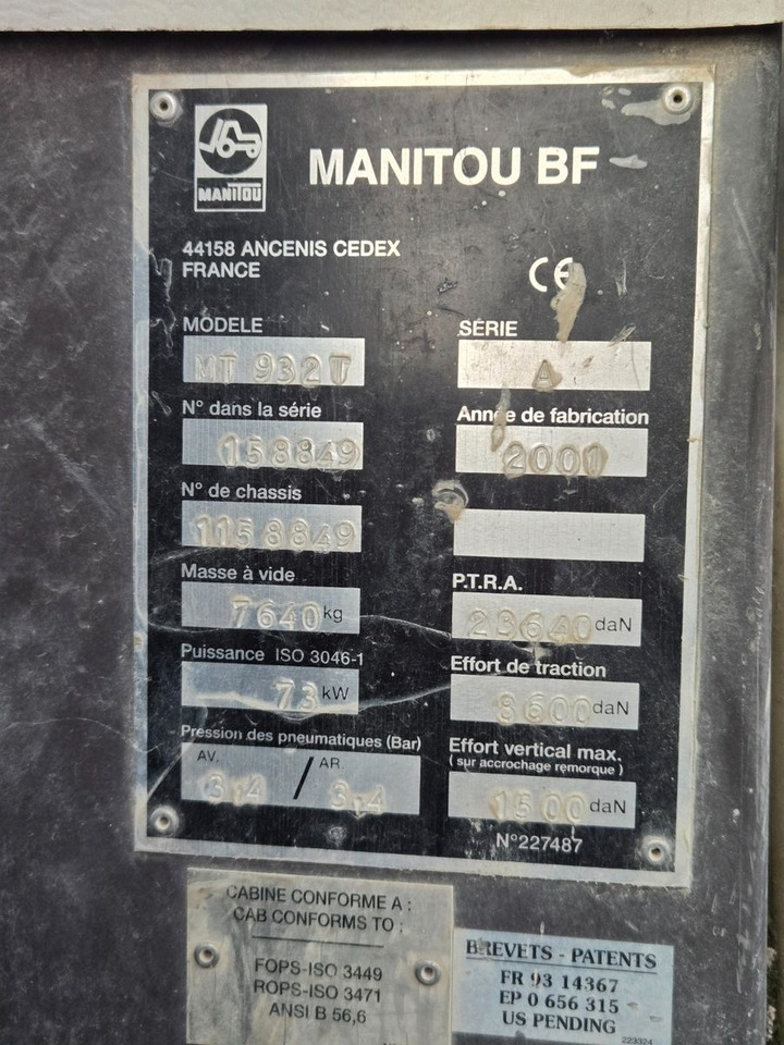 Manitou MT 932 - Kurottaja: kuva Manitou MT 932 - Kurottaja Manitou MT 932 - Kurottaja: kuva Manitou MT 932 - Kurottaja