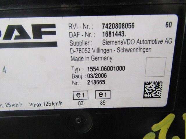 DAF LF55 CLOCK CLUSTER P/NO 1681443 - Ohjaamo ja sisustus - Kuorma-auto: kuva DAF LF55 CLOCK CLUSTER P/NO 1681443 - Ohjaamo ja sisustus - Kuorma-auto DAF LF55 CLOCK CLUSTER P/NO 1681443 - Ohjaamo ja sisustus - Kuorma-auto: kuva DAF LF55 CLOCK CLUSTER P/NO 1681443 - Ohjaamo ja sisustus - Kuorma-auto