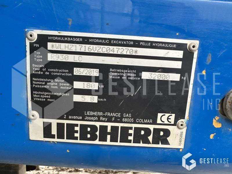 Telakaivukone Liebherr R930LC G8: kuva Telakaivukone Liebherr R930LC G8