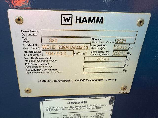 Hamm 320 - Tiivistyskone: kuva Hamm 320 - Tiivistyskone Hamm 320 - Tiivistyskone: kuva Hamm 320 - Tiivistyskone
