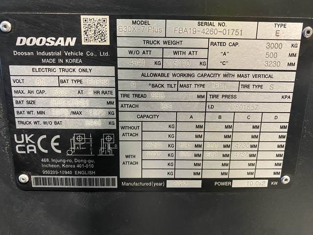 Doosan B30X-7 PLUS - Sähkötrukki: kuva Doosan B30X-7 PLUS - Sähkötrukki Doosan B30X-7 PLUS - Sähkötrukki: kuva Doosan B30X-7 PLUS - Sähkötrukki