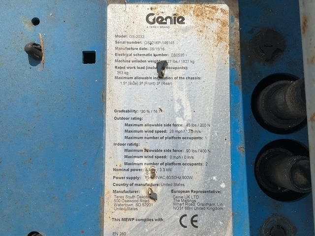 Genie GS2032 - Saksilava: kuva Genie GS2032 - Saksilava Genie GS2032 - Saksilava: kuva Genie GS2032 - Saksilava