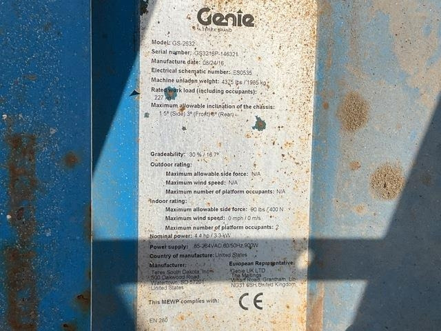 Genie GS2632 - Saksilava: kuva Genie GS2632 - Saksilava Genie GS2632 - Saksilava: kuva Genie GS2632 - Saksilava