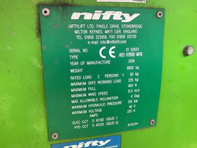 Niftylift HR21 - Puomilava: kuva Niftylift HR21 - Puomilava Niftylift HR21 - Puomilava: kuva Niftylift HR21 - Puomilava