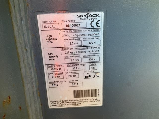 SkyJack SJ85AJ - Puomilava: kuva SkyJack SJ85AJ - Puomilava SkyJack SJ85AJ - Puomilava: kuva SkyJack SJ85AJ - Puomilava