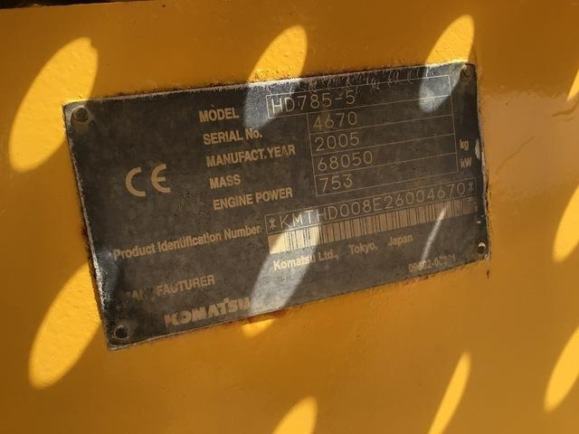 Komatsu HD785-5 - Maansiirtoauto: kuva Komatsu HD785-5 - Maansiirtoauto Komatsu HD785-5 - Maansiirtoauto: kuva Komatsu HD785-5 - Maansiirtoauto