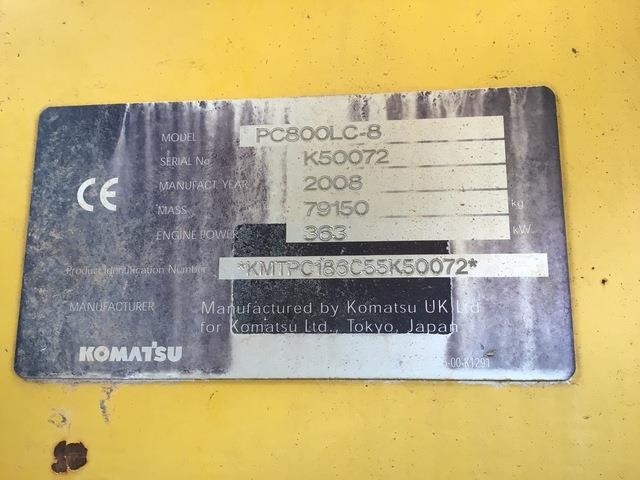 Komatsu PC800-8 - Telakaivukone: kuva  Komatsu PC800-8 - Telakaivukone Komatsu PC800-8 - Telakaivukone: kuva  Komatsu PC800-8 - Telakaivukone