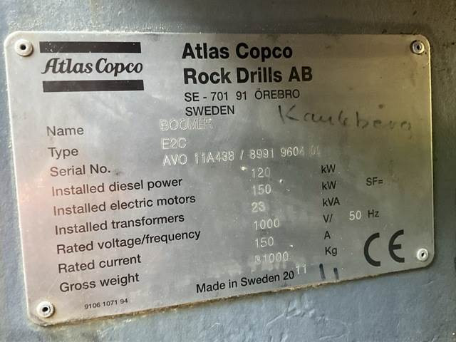 Atlas Copco E2C - Kaivostoiminta kone: kuva Atlas Copco E2C - Kaivostoiminta kone Atlas Copco E2C - Kaivostoiminta kone: kuva Atlas Copco E2C - Kaivostoiminta kone