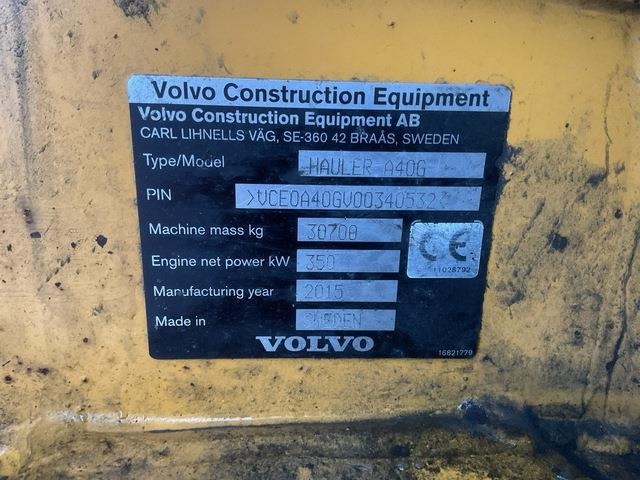 Volvo A40G - Nivelkippiauto: kuva Volvo A40G - Nivelkippiauto Volvo A40G - Nivelkippiauto: kuva Volvo A40G - Nivelkippiauto