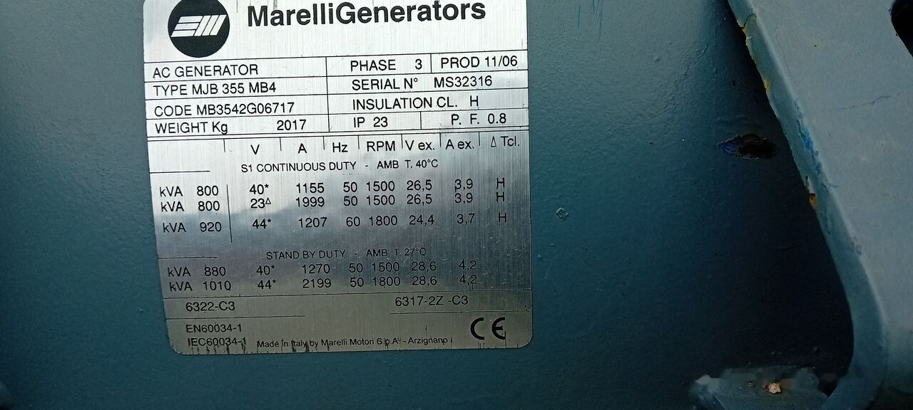 Uusi Sähkögeneraattori MAN MAN Generator Set Stamford 640 KW 800 KVA Diesel, 2017 Model, 931 HP, 8000 kg, Low Hours, For Sale in Poland: kuva Uusi Sähkögeneraattori MAN MAN Generator Set Stamford 640 KW 800 KVA Diesel, 2017 Model, 931 HP, 8000 kg, Low Hours, For Sale in Poland