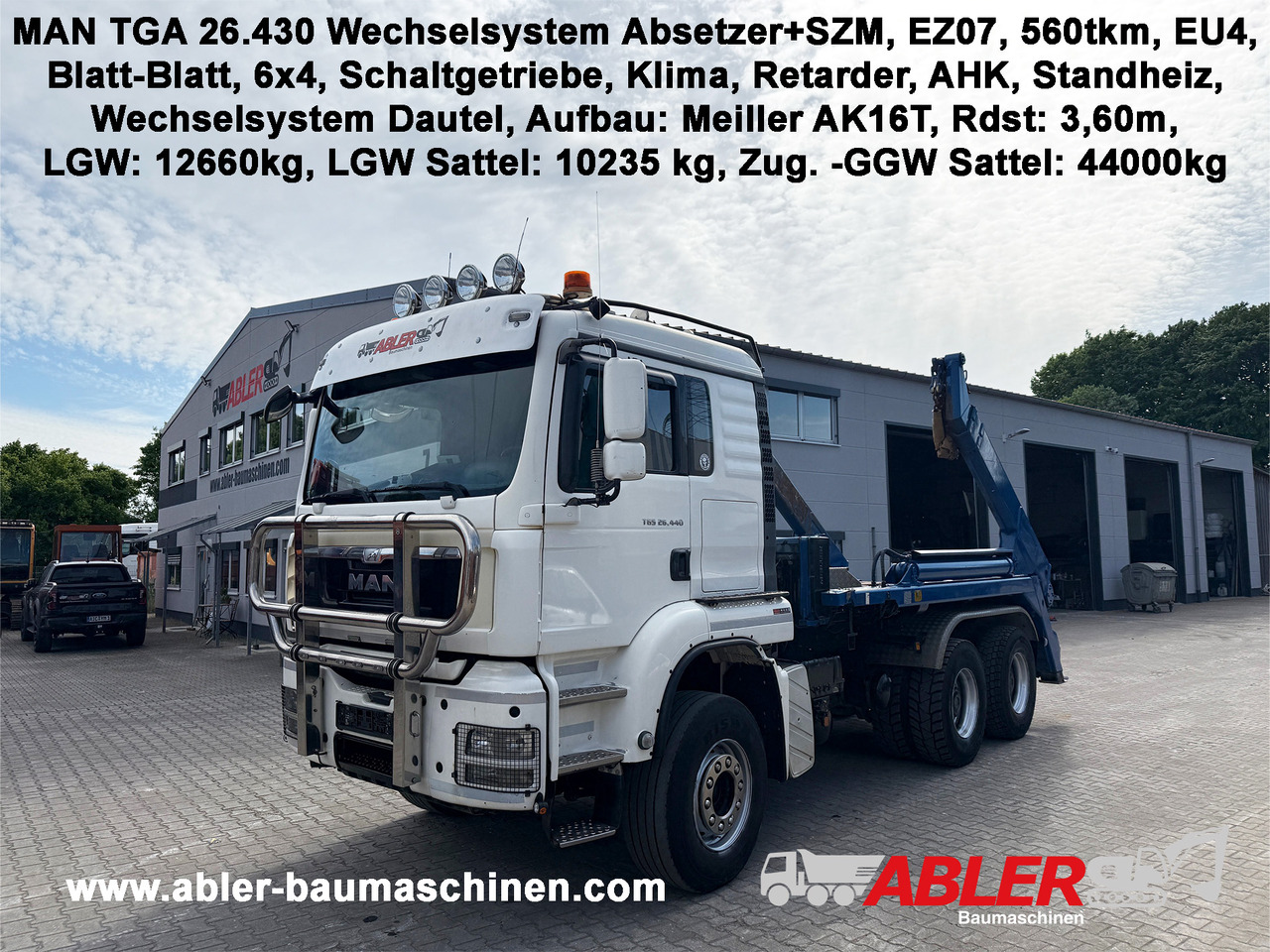 MAN TGS 26.440 WECHSELSYSTEM Absetzer+SZM - Nostovarsi-vaihtolavakuorma kuorma-auto: kuva MAN TGS 26.440 WECHSELSYSTEM Absetzer+SZM - Nostovarsi-vaihtolavakuorma kuorma-auto MAN TGS 26.440 WECHSELSYSTEM Absetzer+SZM - Nostovarsi-vaihtolavakuorma kuorma-auto: kuva MAN TGS 26.440 WECHSELSYSTEM Absetzer+SZM - Nostovarsi-vaihtolavakuorma kuorma-auto