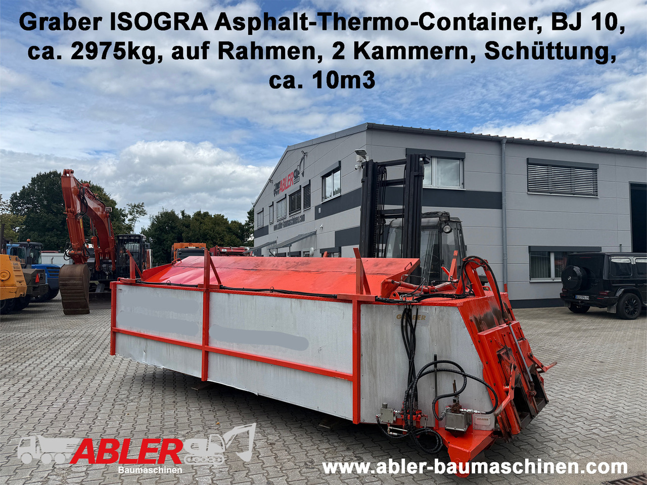 Graber ISOGRA Asphalt Thermo Container - Vaihtokori/ Kontti, Asfaltinlaskija: kuva  Graber ISOGRA Asphalt Thermo Container - Vaihtokori/ Kontti, Asfaltinlaskija Graber ISOGRA Asphalt Thermo Container - Vaihtokori/ Kontti, Asfaltinlaskija: kuva  Graber ISOGRA Asphalt Thermo Container - Vaihtokori/ Kontti, Asfaltinlaskija