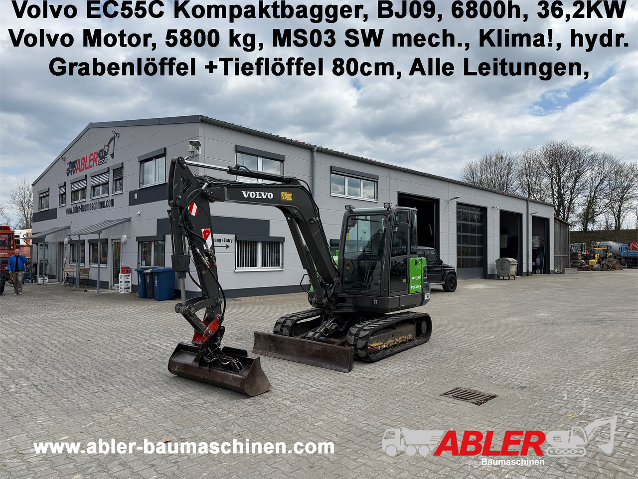 Volvo EC55C Kompaktbagger MS03 Klima - Kaivuri: kuva Volvo EC55C Kompaktbagger MS03 Klima - Kaivuri Volvo EC55C Kompaktbagger MS03 Klima - Kaivuri: kuva Volvo EC55C Kompaktbagger MS03 Klima - Kaivuri