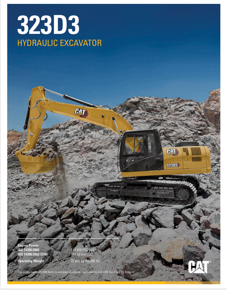 CATERPILLAR 323D3 Hydraulic Excavator - Telakaivukone: kuva CATERPILLAR 323D3 Hydraulic Excavator - Telakaivukone CATERPILLAR 323D3 Hydraulic Excavator - Telakaivukone: kuva CATERPILLAR 323D3 Hydraulic Excavator - Telakaivukone