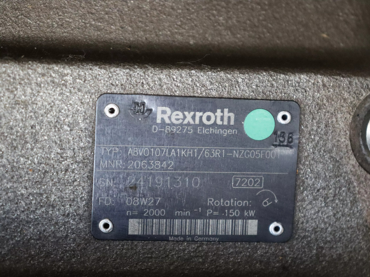 REXROTH A8VO107LA1KH1/63R1-NZG05F001 - Hydraulipumppu - Materiaalinkäsittely: kuva REXROTH A8VO107LA1KH1/63R1-NZG05F001 - Hydraulipumppu - Materiaalinkäsittely REXROTH A8VO107LA1KH1/63R1-NZG05F001 - Hydraulipumppu - Materiaalinkäsittely: kuva REXROTH A8VO107LA1KH1/63R1-NZG05F001 - Hydraulipumppu - Materiaalinkäsittely