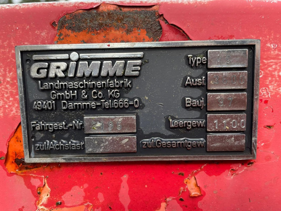 Grimme KS-3600 - Sadonkorjuukone: kuva Grimme KS-3600 - Sadonkorjuukone Grimme KS-3600 - Sadonkorjuukone: kuva Grimme KS-3600 - Sadonkorjuukone