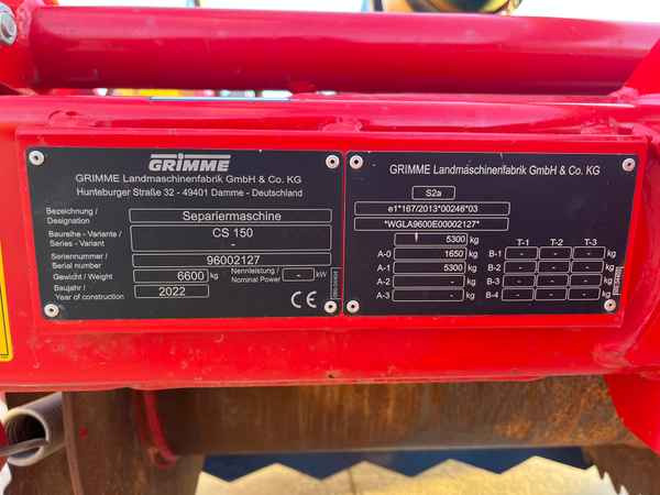 Grimme CS 150 - Perunannostokone: kuva Grimme CS 150 - Perunannostokone Grimme CS 150 - Perunannostokone: kuva Grimme CS 150 - Perunannostokone