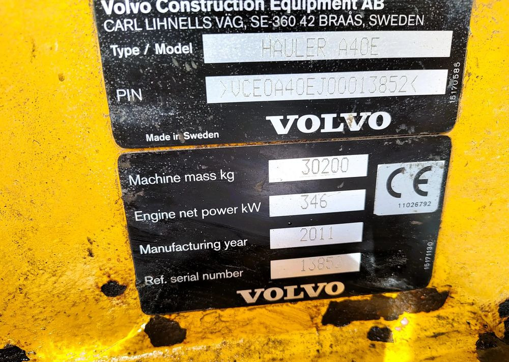 Volvo A40E - Dumpperi: kuva Volvo A40E - Dumpperi Volvo A40E - Dumpperi: kuva Volvo A40E - Dumpperi