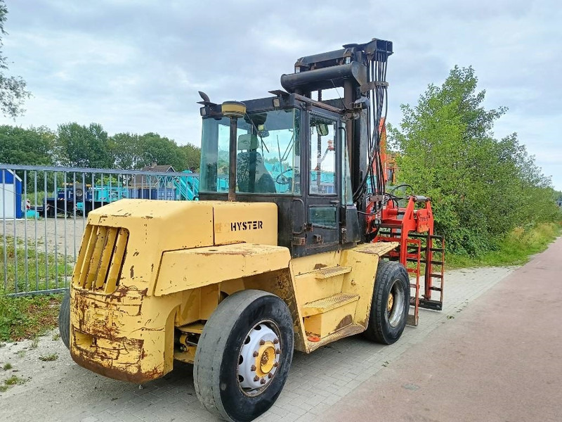 Dieseltrukki Hyster H 12.00 XL 12 ton heftruck met stenenklem forklift: kuva Dieseltrukki Hyster H 12.00 XL 12 ton heftruck met stenenklem forklift