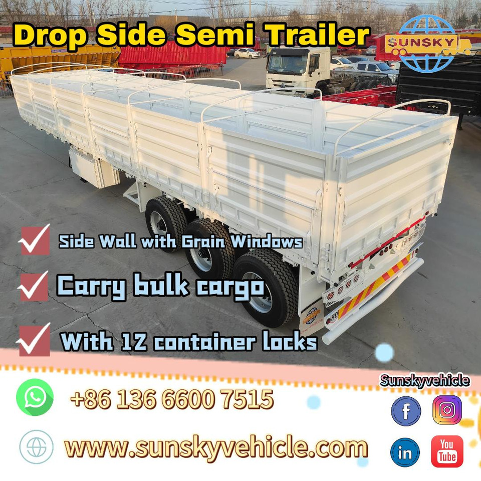 SUNSKY Drop Side semi trailer - Lavapuoliperävaunu: kuva SUNSKY Drop Side semi trailer - Lavapuoliperävaunu SUNSKY Drop Side semi trailer - Lavapuoliperävaunu: kuva SUNSKY Drop Side semi trailer - Lavapuoliperävaunu