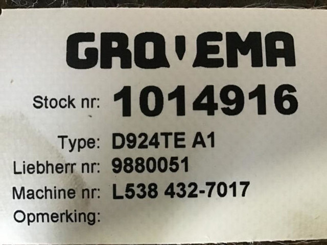 Moottori Liebherr D924TE A1 100 KW: kuva Moottori Liebherr D924TE A1 100 KW Moottori Liebherr D924TE A1 100 KW: kuva Moottori Liebherr D924TE A1 100 KW