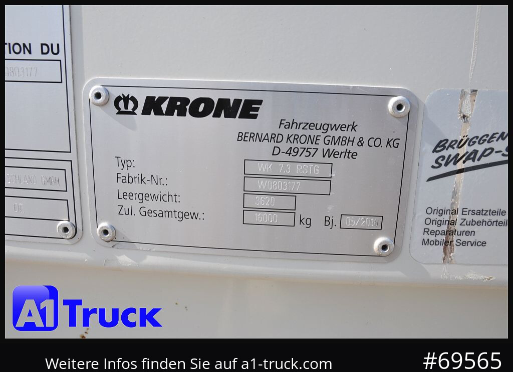 KRONE Wechselbrücke BDF 7,45 Koffer, Textil 2750mm innen, 20 x vorhanden - Vaihtokori - umpikori: kuva KRONE Wechselbrücke BDF 7,45 Koffer, Textil 2750mm innen, 20 x vorhanden - Vaihtokori - umpikori KRONE Wechselbrücke BDF 7,45 Koffer, Textil 2750mm innen, 20 x vorhanden - Vaihtokori - umpikori: kuva KRONE Wechselbrücke BDF 7,45 Koffer, Textil 2750mm innen, 20 x vorhanden - Vaihtokori - umpikori