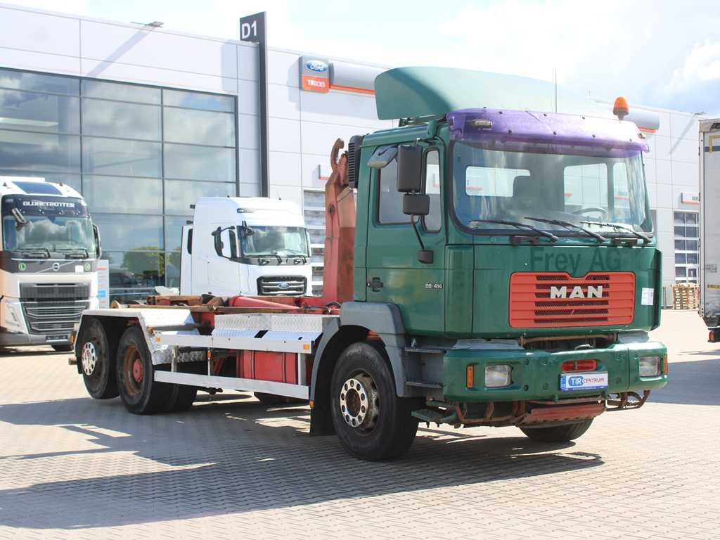 MAN 26.414, EURO 3, 6X2, LIFT AXLE, HOOK CARRIER FOR CONTAINERS - Koukkulava kuorma-auto: kuva MAN 26.414, EURO 3, 6X2, LIFT AXLE, HOOK CARRIER FOR CONTAINERS - Koukkulava kuorma-auto MAN 26.414, EURO 3, 6X2, LIFT AXLE, HOOK CARRIER FOR CONTAINERS - Koukkulava kuorma-auto: kuva MAN 26.414, EURO 3, 6X2, LIFT AXLE, HOOK CARRIER FOR CONTAINERS - Koukkulava kuorma-auto