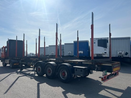 Puu puoliperävaunu Schwarzmüller Holzauflieger 6 Rungenpaare, BPW-Achsen: kuva Puu puoliperävaunu Schwarzmüller Holzauflieger 6 Rungenpaare, BPW-Achsen