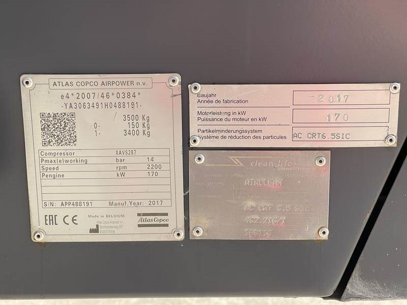 Atlas-Copco XAVS 287 - Ilmakompressori: kuva Atlas-Copco XAVS 287 - Ilmakompressori Atlas-Copco XAVS 287 - Ilmakompressori: kuva Atlas-Copco XAVS 287 - Ilmakompressori