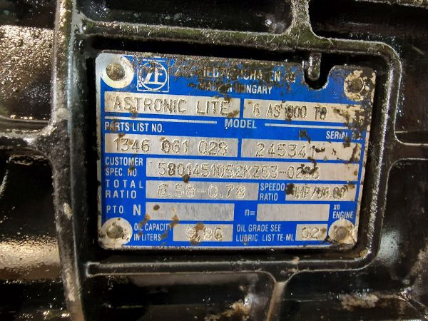 ZF Ecolite 6AS800TO Iveco Spec Gearbox - Vaihdelaatikko: kuva ZF Ecolite 6AS800TO Iveco Spec Gearbox - Vaihdelaatikko ZF Ecolite 6AS800TO Iveco Spec Gearbox - Vaihdelaatikko: kuva ZF Ecolite 6AS800TO Iveco Spec Gearbox - Vaihdelaatikko