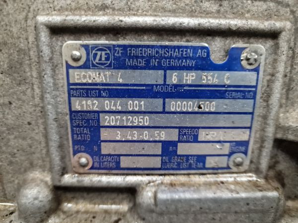 ZF Ecomat 4 6HP554C Gearbox - Vaihdelaatikko: kuva ZF Ecomat 4 6HP554C Gearbox - Vaihdelaatikko ZF Ecomat 4 6HP554C Gearbox - Vaihdelaatikko: kuva ZF Ecomat 4 6HP554C Gearbox - Vaihdelaatikko