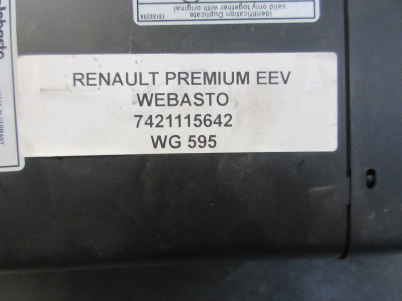 Renault PREMIUM 7421115642 WEBASTO EEV - Lämmitys/ Tuuletus - Kuorma-auto: kuva Renault PREMIUM 7421115642 WEBASTO EEV - Lämmitys/ Tuuletus - Kuorma-auto Renault PREMIUM 7421115642 WEBASTO EEV - Lämmitys/ Tuuletus - Kuorma-auto: kuva Renault PREMIUM 7421115642 WEBASTO EEV - Lämmitys/ Tuuletus - Kuorma-auto