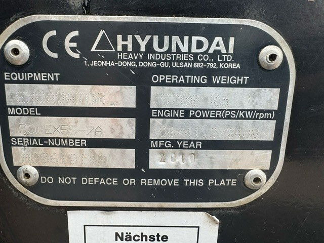 Minikuormaaja Hyundai Robex 55-7: kuva Minikuormaaja Hyundai Robex 55-7