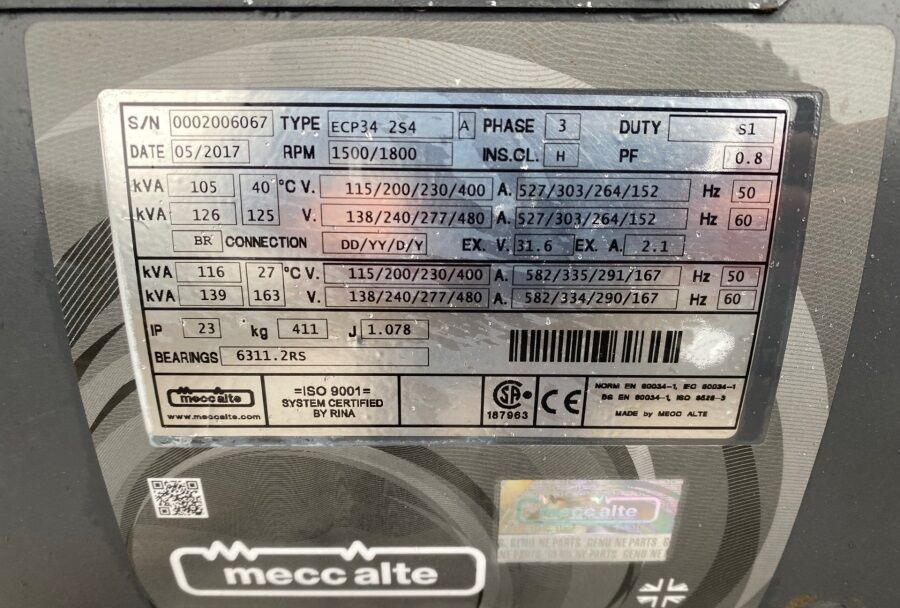 Diversen ECP34 2S4 - Iveco Engine,126kVA,New oils, filters, Mecc Alte ECP34 2S4 - Iveco Engine,126kVA,New oils, filters, Like New - Sähkögeneraattori: kuva  Diversen ECP34 2S4 - Iveco Engine,126kVA,New oils, filters, Mecc Alte ECP34 2S4 - Iveco Engine,126kVA,New oils, filters, Like New - Sähkögeneraattori Diversen ECP34 2S4 - Iveco Engine,126kVA,New oils, filters, Mecc Alte ECP34 2S4 - Iveco Engine,126kVA,New oils, filters, Like New - Sähkögeneraattori: kuva  Diversen ECP34 2S4 - Iveco Engine,126kVA,New oils, filters, Mecc Alte ECP34 2S4 - Iveco Engine,126kVA,New oils, filters, Like New - Sähkögeneraattori