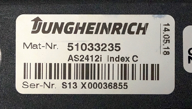 Jungheinrich 51033235 | Rij regeling Drive controller AS2412i index C from ESC21 - Ohjainyksikkö - Materiaalinkäsittely: kuva Jungheinrich 51033235 | Rij regeling Drive controller AS2412i index C from ESC21 - Ohjainyksikkö - Materiaalinkäsittely Jungheinrich 51033235 | Rij regeling Drive controller AS2412i index C from ESC21 - Ohjainyksikkö - Materiaalinkäsittely: kuva Jungheinrich 51033235 | Rij regeling Drive controller AS2412i index C from ESC21 - Ohjainyksikkö - Materiaalinkäsittely