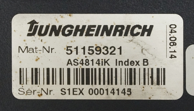 Jungheinrich 51159321 | Rij/hef regeling drive/lifting controller AS4814Ik Index - Ohjainyksikkö - Materiaalinkäsittely: kuva Jungheinrich 51159321 | Rij/hef regeling drive/lifting controller AS4814Ik Index - Ohjainyksikkö - Materiaalinkäsittely Jungheinrich 51159321 | Rij/hef regeling drive/lifting controller AS4814Ik Index - Ohjainyksikkö - Materiaalinkäsittely: kuva Jungheinrich 51159321 | Rij/hef regeling drive/lifting controller AS4814Ik Index - Ohjainyksikkö - Materiaalinkäsittely