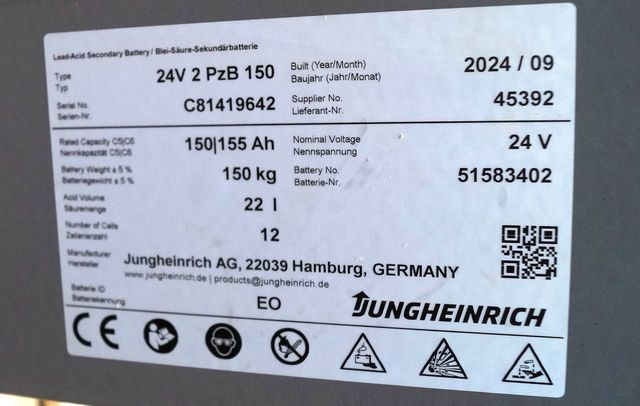 Jungheinrich unknown | Battery 24 2PZB150 year 2024 weight 150 kg sn. C81419642  - Akku - Materiaalinkäsittely: kuva Jungheinrich unknown | Battery 24 2PZB150 year 2024 weight 150 kg sn. C81419642  - Akku - Materiaalinkäsittely Jungheinrich unknown | Battery 24 2PZB150 year 2024 weight 150 kg sn. C81419642  - Akku - Materiaalinkäsittely: kuva Jungheinrich unknown | Battery 24 2PZB150 year 2024 weight 150 kg sn. C81419642  - Akku - Materiaalinkäsittely