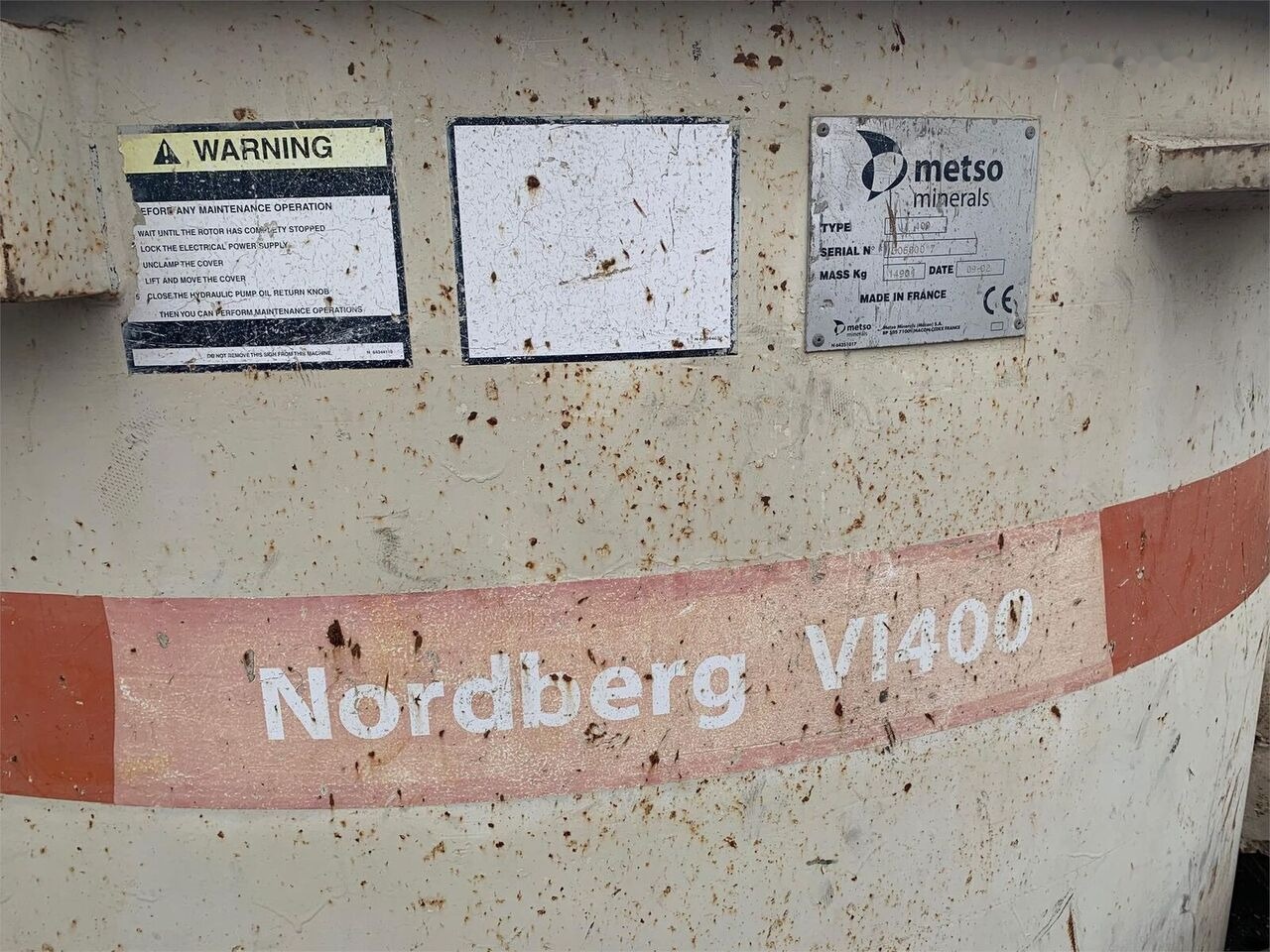 Nordberg VI400 - Kartiomurskain: kuva Nordberg VI400 - Kartiomurskain Nordberg VI400 - Kartiomurskain: kuva Nordberg VI400 - Kartiomurskain