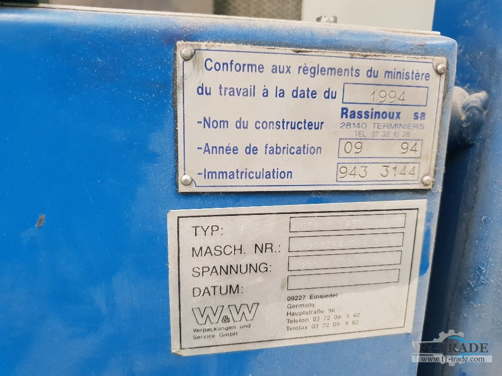 W&W EFA5 1450 - Pakkauskone: kuva W&W EFA5 1450 - Pakkauskone W&W EFA5 1450 - Pakkauskone: kuva W&W EFA5 1450 - Pakkauskone