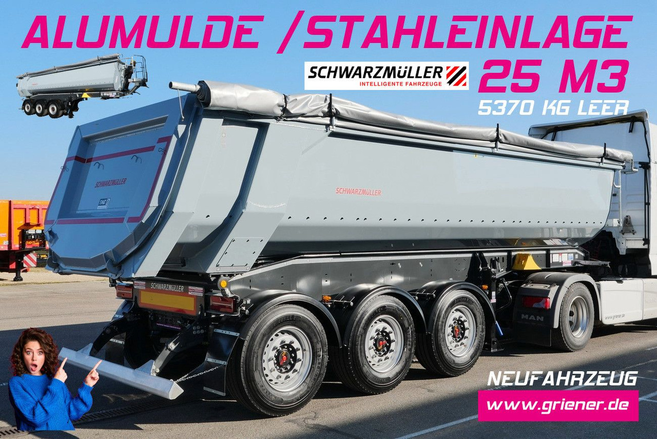 Schwarzmüller K -SERIE / ALUMULDE /STAHLEINLAGE 5430 kg /25m³ - Kippiauto puoliperävaunu: kuva Schwarzmüller K -SERIE / ALUMULDE /STAHLEINLAGE 5430 kg /25m³ - Kippiauto puoliperävaunu Schwarzmüller K -SERIE / ALUMULDE /STAHLEINLAGE 5430 kg /25m³ - Kippiauto puoliperävaunu: kuva Schwarzmüller K -SERIE / ALUMULDE /STAHLEINLAGE 5430 kg /25m³ - Kippiauto puoliperävaunu