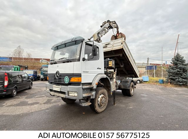 Kippiauto kuorma-auto, Nosturiauto Mercedes-Benz Atego  1828  4x4 Kipper-Kran Atlas: kuva Kippiauto kuorma-auto, Nosturiauto Mercedes-Benz Atego  1828  4x4 Kipper-Kran Atlas