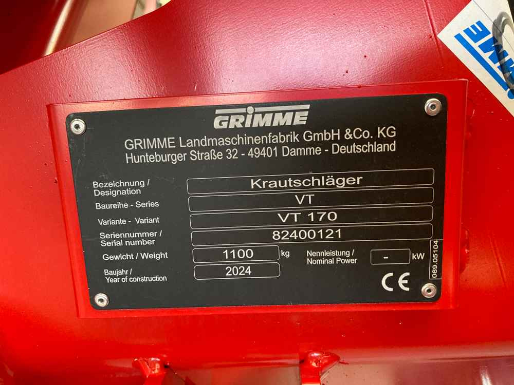 Grimme VT 170 - Varrenmurskaaja: kuva Grimme VT 170 - Varrenmurskaaja Grimme VT 170 - Varrenmurskaaja: kuva Grimme VT 170 - Varrenmurskaaja
