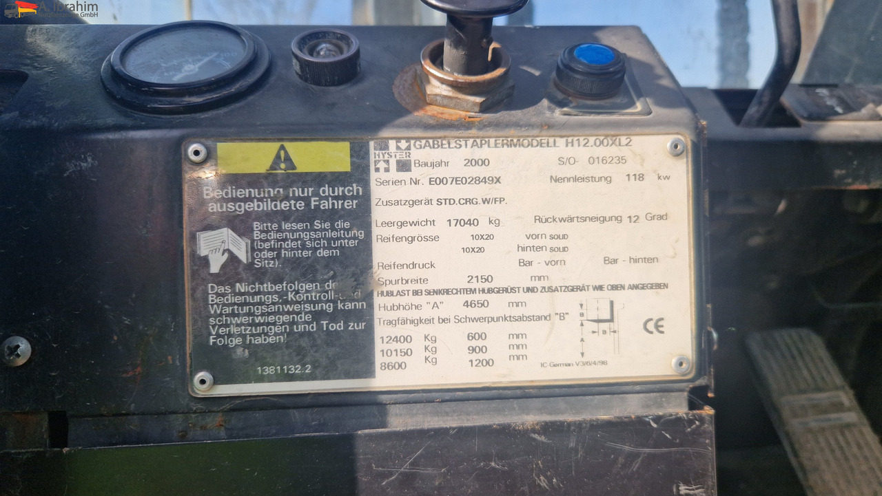 Hyster H 12.00 XL2 12t Stapler Hubkraft | Top Zustand - Dieseltrukki: kuva Hyster H 12.00 XL2 12t Stapler Hubkraft | Top Zustand - Dieseltrukki Hyster H 12.00 XL2 12t Stapler Hubkraft | Top Zustand - Dieseltrukki: kuva Hyster H 12.00 XL2 12t Stapler Hubkraft | Top Zustand - Dieseltrukki