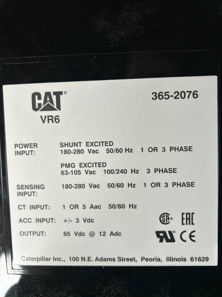CAT AVR 365-2076 - DPX-25082 - Sähköjärjestelmä - Rakennuskoneet: kuva CAT AVR 365-2076 - DPX-25082 - Sähköjärjestelmä - Rakennuskoneet CAT AVR 365-2076 - DPX-25082 - Sähköjärjestelmä - Rakennuskoneet: kuva CAT AVR 365-2076 - DPX-25082 - Sähköjärjestelmä - Rakennuskoneet