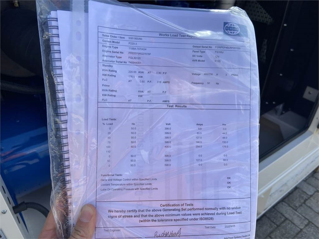 Uusi Sähkögeneraattori FG Wilson P220-3 - 220 kVA Genset - DPX-16012: kuva Uusi Sähkögeneraattori FG Wilson P220-3 - 220 kVA Genset - DPX-16012 Uusi Sähkögeneraattori FG Wilson P220-3 - 220 kVA Genset - DPX-16012: kuva Uusi Sähkögeneraattori FG Wilson P220-3 - 220 kVA Genset - DPX-16012