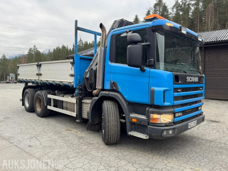 1997 Scania P124 400 kranbil med 3-veis tipp og klype - Nosturiauto: kuva 1997 Scania P124 400 kranbil med 3-veis tipp og klype - Nosturiauto 1997 Scania P124 400 kranbil med 3-veis tipp og klype - Nosturiauto: kuva 1997 Scania P124 400 kranbil med 3-veis tipp og klype - Nosturiauto