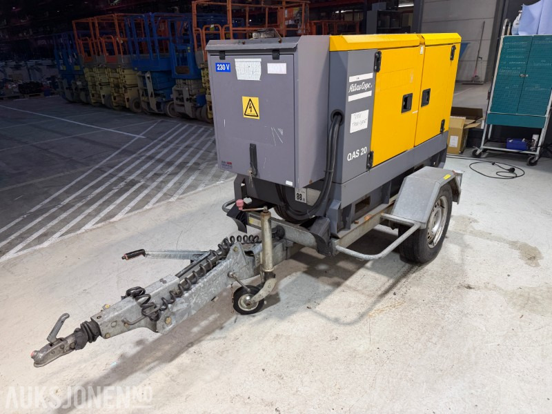 2014 Atlas Copco QAS 20 TR tilhengermontert aggregat - 20 KVA / 16 kW - Rakennustarvikkeet: kuva 2014 Atlas Copco QAS 20 TR tilhengermontert aggregat - 20 KVA / 16 kW - Rakennustarvikkeet 2014 Atlas Copco QAS 20 TR tilhengermontert aggregat - 20 KVA / 16 kW - Rakennustarvikkeet: kuva 2014 Atlas Copco QAS 20 TR tilhengermontert aggregat - 20 KVA / 16 kW - Rakennustarvikkeet