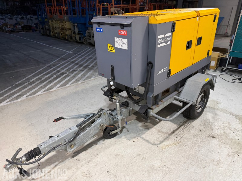 2014 Atlas Copco QAS 20 TR tilhengermontert aggregat - 20 KVA / 16 kW - Rakennustarvikkeet: kuva 2014 Atlas Copco QAS 20 TR tilhengermontert aggregat - 20 KVA / 16 kW - Rakennustarvikkeet 2014 Atlas Copco QAS 20 TR tilhengermontert aggregat - 20 KVA / 16 kW - Rakennustarvikkeet: kuva 2014 Atlas Copco QAS 20 TR tilhengermontert aggregat - 20 KVA / 16 kW - Rakennustarvikkeet