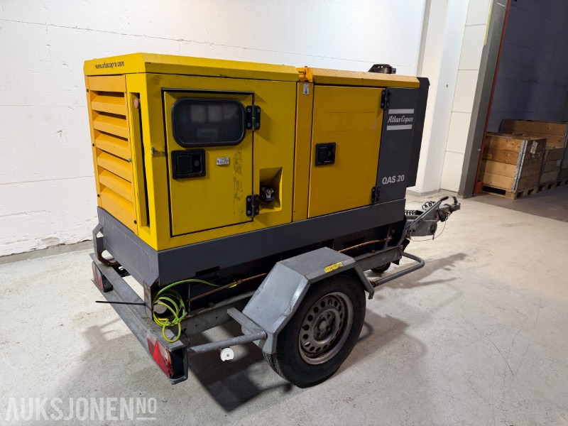 2014 Atlas Copco QAS 20 TR tilhengermontert aggregat - 20 KVA / 16 kW - Rakennustarvikkeet: kuva 2014 Atlas Copco QAS 20 TR tilhengermontert aggregat - 20 KVA / 16 kW - Rakennustarvikkeet 2014 Atlas Copco QAS 20 TR tilhengermontert aggregat - 20 KVA / 16 kW - Rakennustarvikkeet: kuva 2014 Atlas Copco QAS 20 TR tilhengermontert aggregat - 20 KVA / 16 kW - Rakennustarvikkeet
