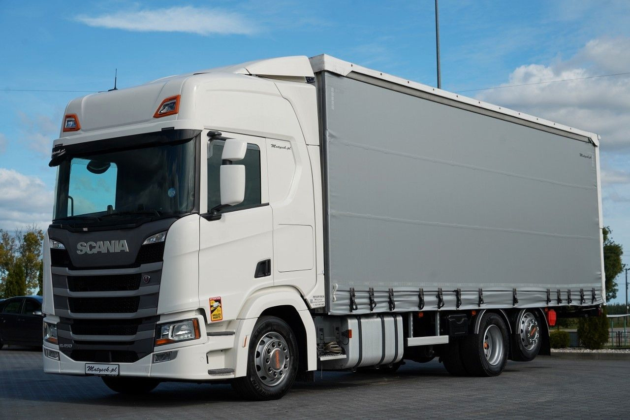 Scania R 450 / MEGA / 6x2 / FIRANKA - 8,2 m / SOLÓWKA / - Pressukapelli kuorma-auto: kuva Scania R 450 / MEGA / 6x2 / FIRANKA - 8,2 m / SOLÓWKA / - Pressukapelli kuorma-auto Scania R 450 / MEGA / 6x2 / FIRANKA - 8,2 m / SOLÓWKA / - Pressukapelli kuorma-auto: kuva Scania R 450 / MEGA / 6x2 / FIRANKA - 8,2 m / SOLÓWKA / - Pressukapelli kuorma-auto